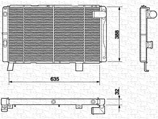 MAGNETI MARELLI Radiators, Motora dzesēšanas sistēma 350213606000